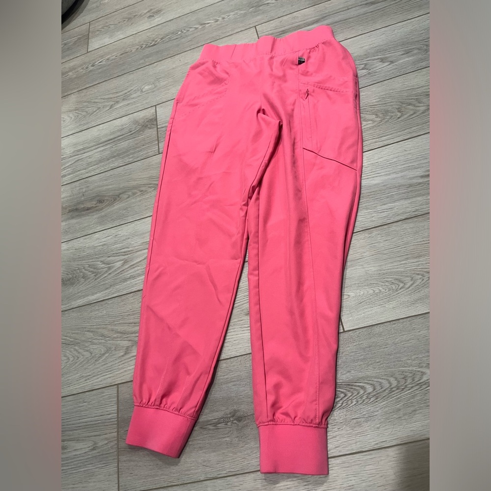 Bright Pink Scrubs Jogger Pants with Pockets
